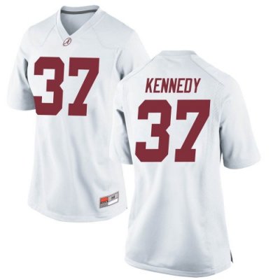 Women's Alabama Crimson Tide #37 Demouy Kennedy White Game NCAA College Football Jersey 2403YPDE6